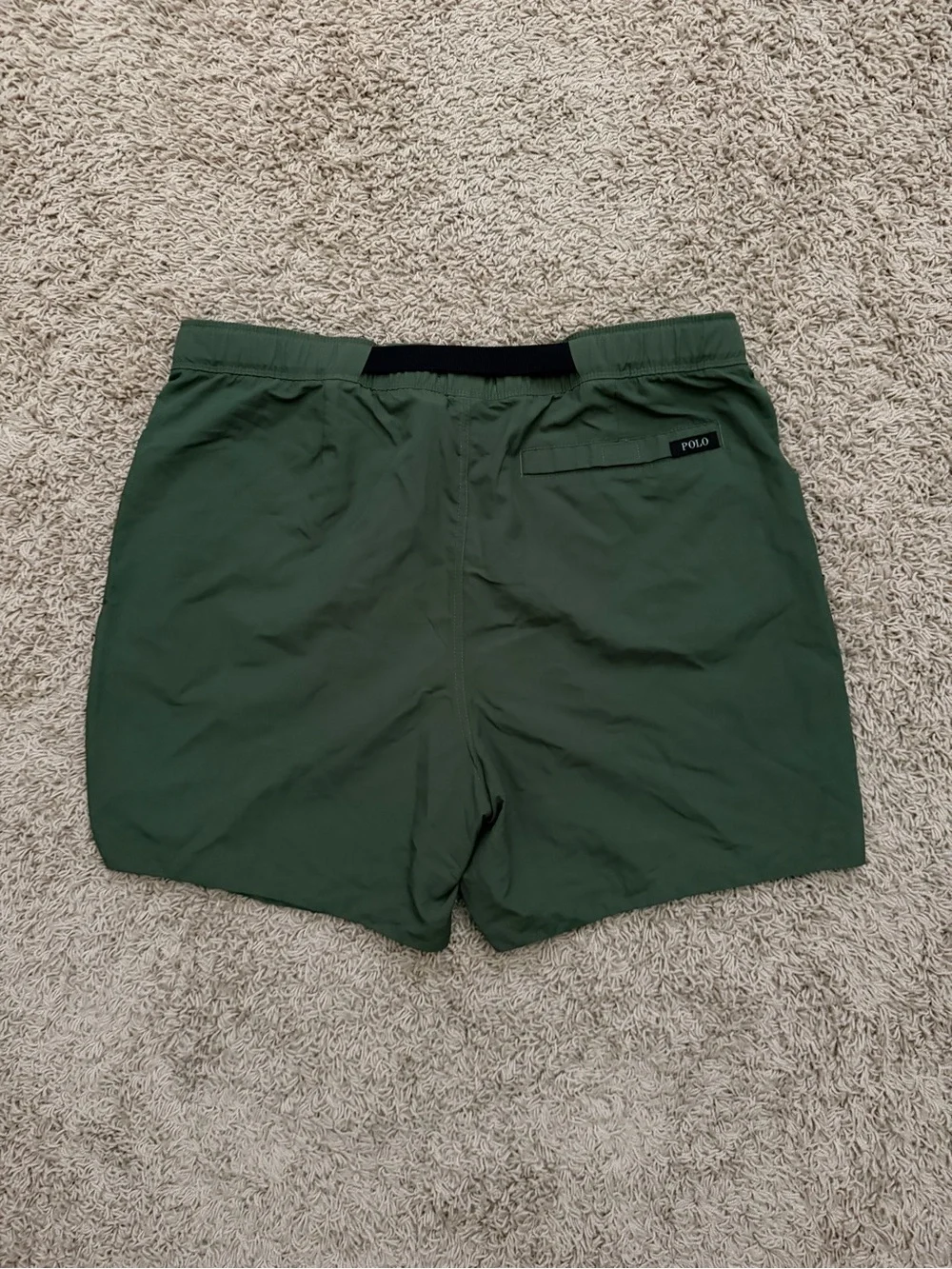 Polo Ralph Lauren Men's Olive Army Green Lightweight Belted Hiking Shorts 2XL